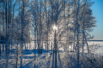 Winter landscape in Sweden