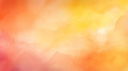 Abstract ombre watercolor background with Deep Orange, Golden Yellow, Light Pink