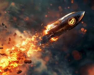 Bitcoin technology propels a rocket