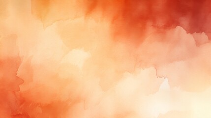 Fototapeta na wymiar Abstract ombre watercolor background with Burnt orange, Terracotta, Cream