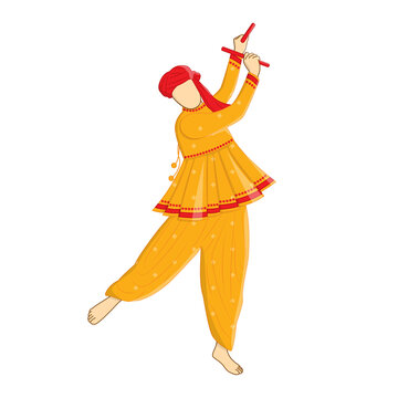 Beautiful dancing guy illustration on transparent background