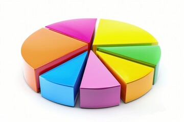 Obraz premium Pie chart, business concept, data analysis.