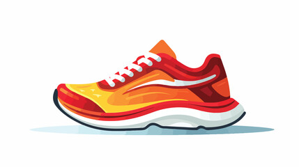 A modern flat icon of a running shoe symbolizing fi