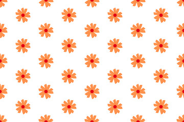 Nature pattern design with flower shape in flat style for textile or printing business