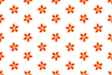 Nature pattern design with flower shape in flat style for textile or printing business