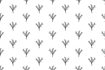 Branch plant seamless pattern. Nature repeat textile