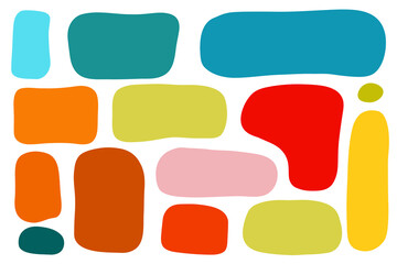 Quote color frames blank spot template collection. Hand drawn minimalist quote poster set. Isolated text box. Empty speech bubbles. Stock vector illustration on white background.