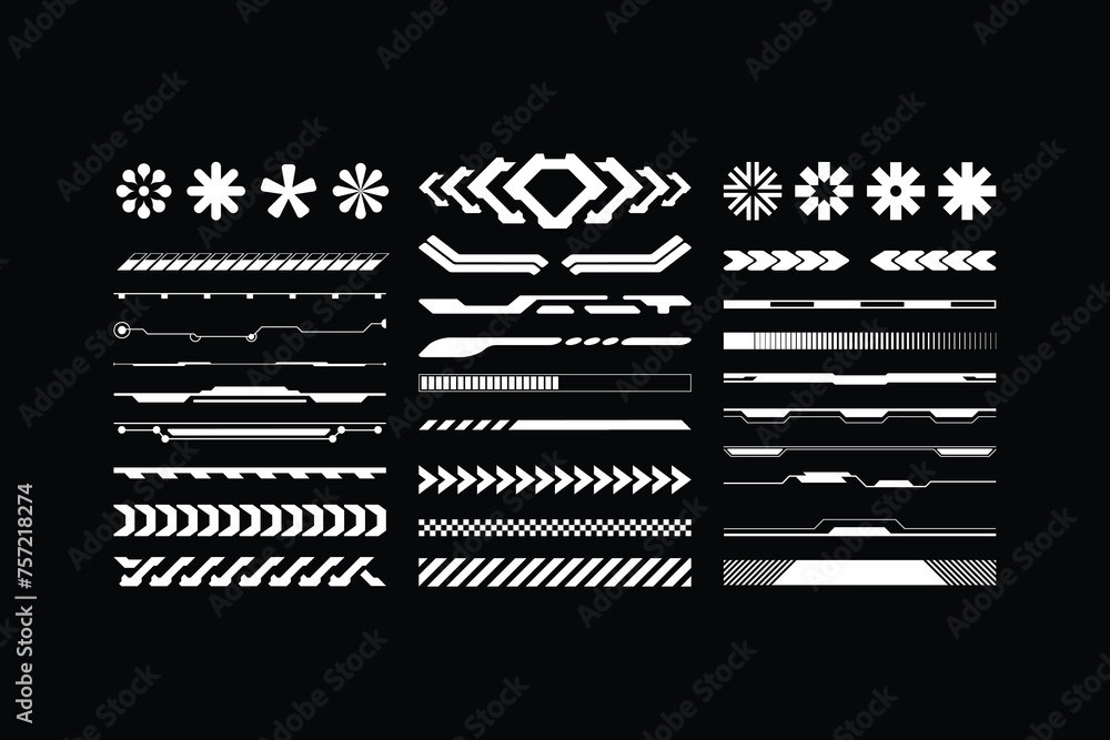 Poster y2k vector hud borders abstract objects forms shapes