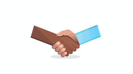 A simple flat icon of a handshake symbolizing agree