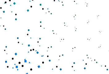 Light Blue, Green vector cover in polygonal style with circles.