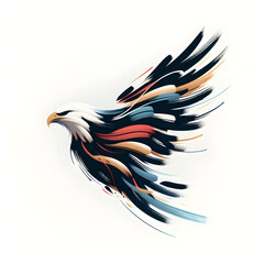 Calligraphies design of a eagle, generative ai, 