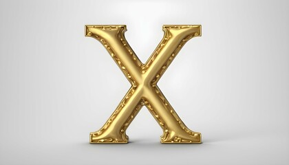 Letter X Made Of Gold Upscaled 5