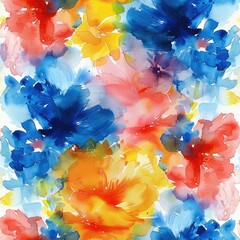 Watercolor seamless designs pattern backgrounds