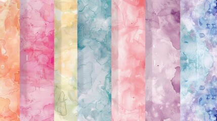 Watercolor shabby chic scrapbooking paper pastel colors  - obrazy, fototapety, plakaty