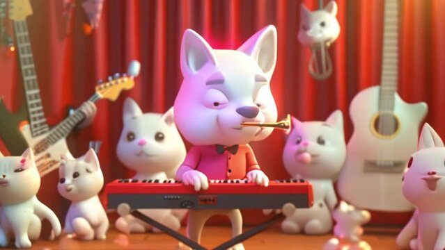Animals playing musical instruments