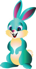 Easter Bunny Rabbit art vector illustrator