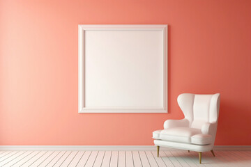 Imagine the ideal setting with the most perfect empty frame against a soft color wall, ready for your artistic visions.