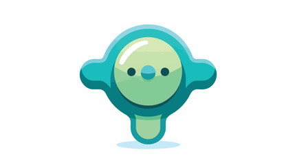 An adorable flat icon of a baby pacifier representi