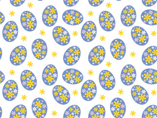 Easter egg seamless pattern. Easter background. Vector illustration