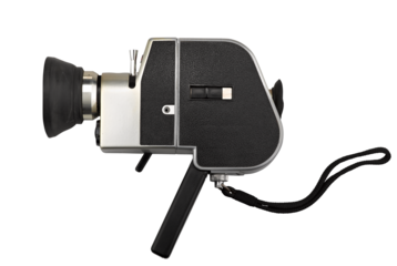 camera super 8 isolated on white