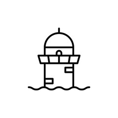 Fototapeta premium Lighthouse outline icons, minimalist vector illustration ,simple transparent graphic element .Isolated on white background