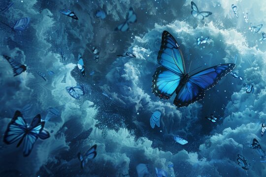 Butterfly Storm Concept Butterfly Effect Illustration Idea Chaos Theory The butterfly effect is a subtle dependency on initial conditions.