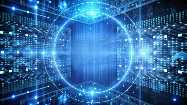 Abstract Technology Background with Code and Tags