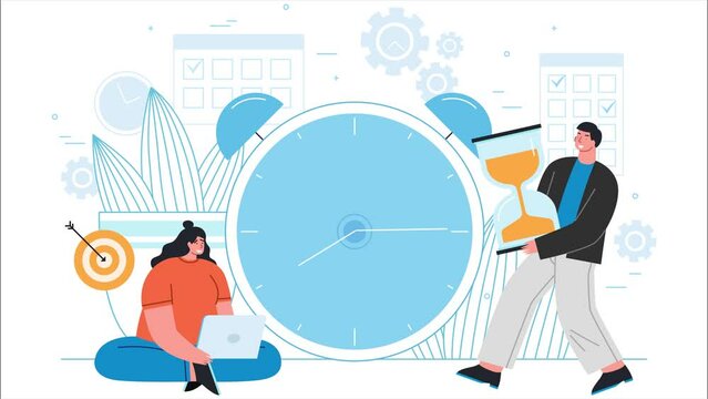 time management 2D 4K Video