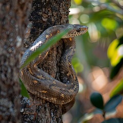 snake on tree