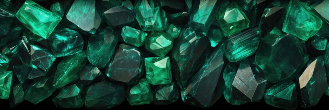 Emerald, Sapphire or Tourmaline green crystals. Gems. Mineral crystals in the natural environment. Stone of precious crystals on white background is insulated