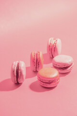 Macaroons  on pink background - 757233068