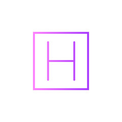 hotel sign gradient icon