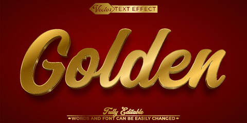 Luxury Shiny Rich Golden Vector Editable Text Effect Template
