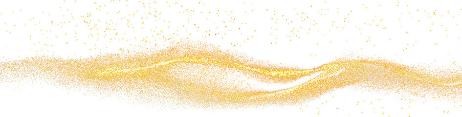 Gold glitter curve splatter magic shining sparking - obrazy, fototapety, plakaty