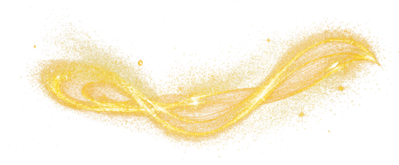 Gold glitter curve splatter magic shining sparking