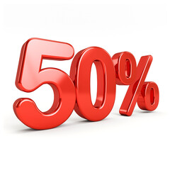 50% on a white background.