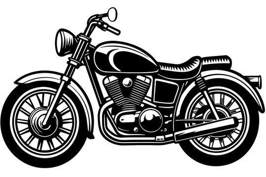 motorcycle isolated on white background