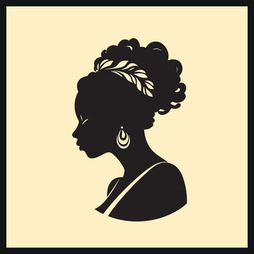 recommend clip art: Elegant black woman silhouette