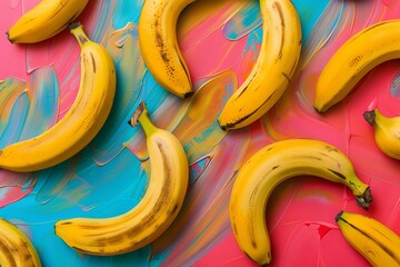 Colorful pattern of bananas