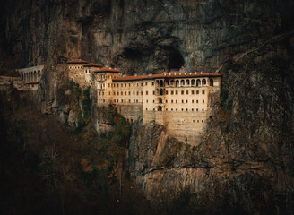 Sumela Monastery, historical landmark in Trabzon, Turkey.