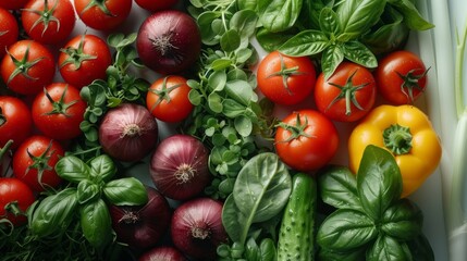 Assorted Vegetables Displayed on a Table