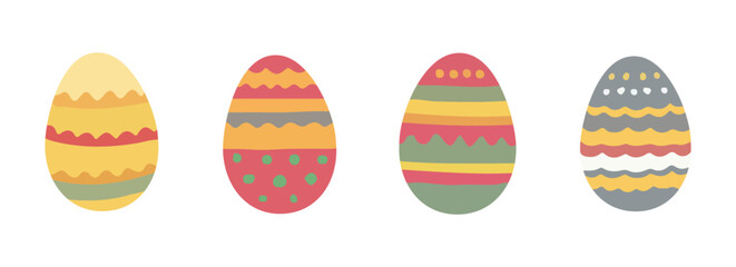 Easter Eggs Hand-Drawn Vector 