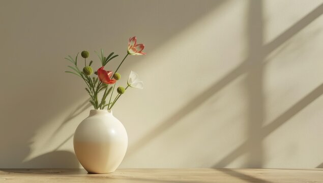 Flower in a vase on the background of the wall, wallpaper, background, A background featuring green plants in a white living room interior, Textured vase with olive tree branche