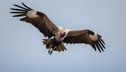 A Vulture With Its Wings Outstretched Gliding Eff Upscaled 5