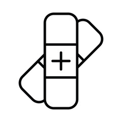 Obraz premium plaster icon vector template design flat and simple