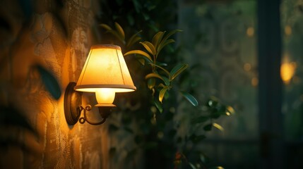The Nostalgic Elegance of an Old Lamp Amidst the Modern Luminance of Wall Lights