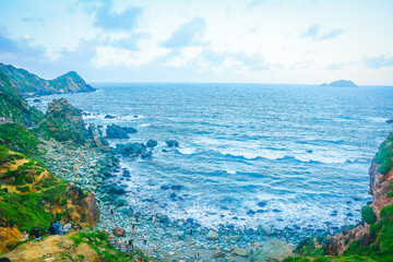 Beautiful landscape in Eo Gio, Quy Nhon, Vietnam. Travel and landscape concept