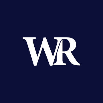 modern wr logo design