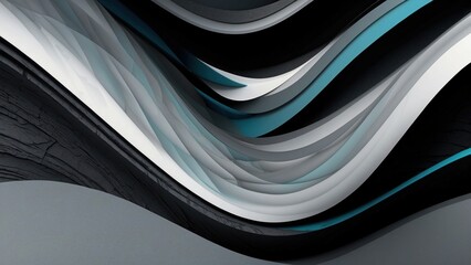 Sleek Curves Unobtrusive Colorful Modern Waves Background Illustration with Dark Slate Gray, Ash Gray, and Dark Gray Accents