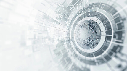 White abstract technology background, conveying a sense of advanced digital connectivity or circuitry. Ideal for futuristic designs or tech-related themes. Generative AI